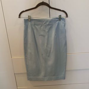 ZARA Light Blue Midi Skirt